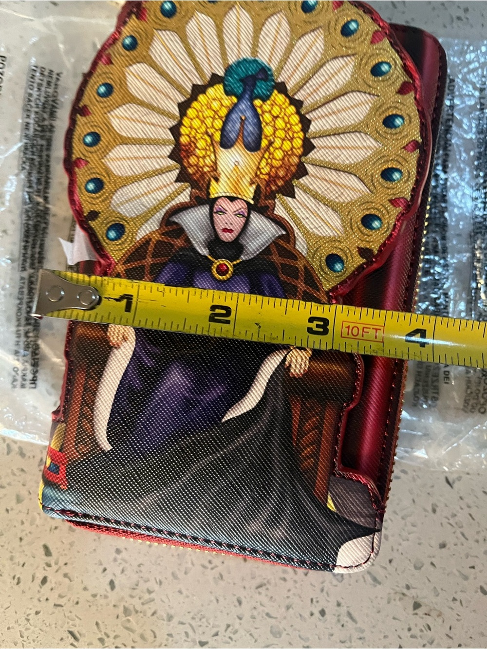 Disney Loungefly Evil Queen wallet- Burgundy, Gold, Purple - Picture 4 of 8